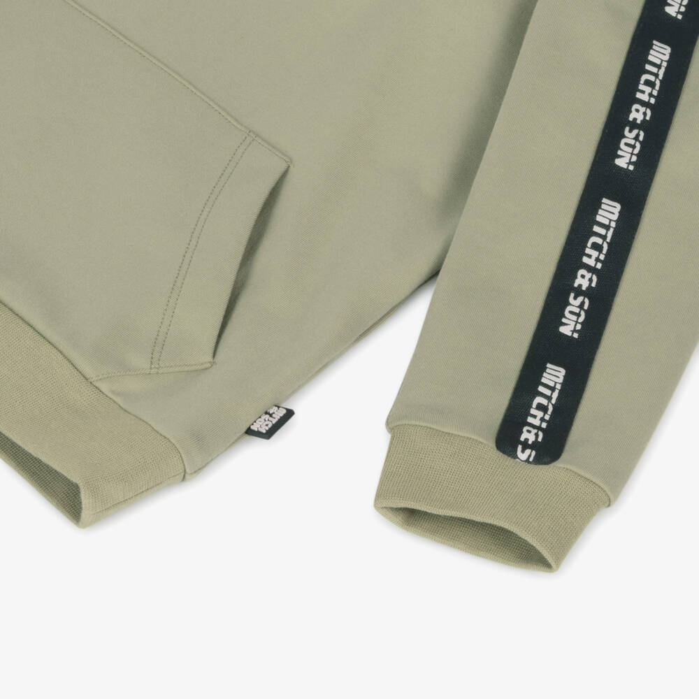 Mitch & Son-Boys Khaki Hooded Tracksuit Set | Childrensalon Outlet