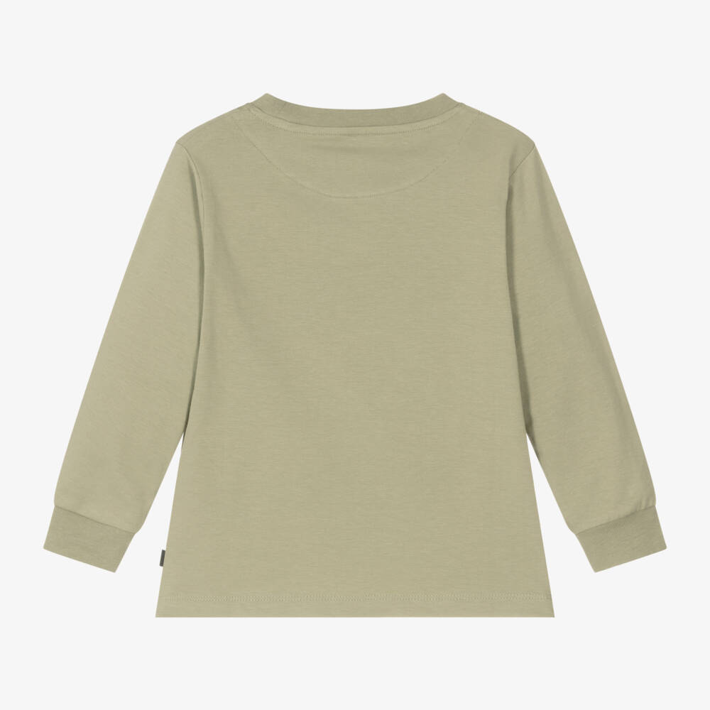 Mitch & Son-Boys Khaki Long Sleeve Tee | Childrensalon Outlet