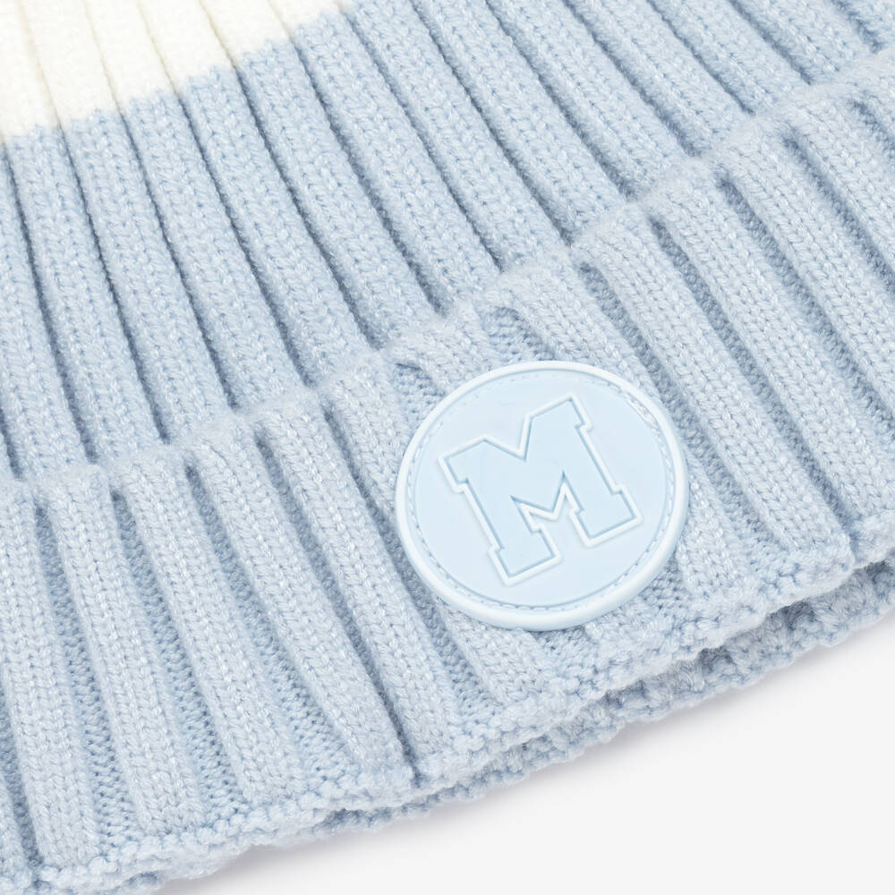 Mitch & Son-Boys Knitted Blue Bobble Hat | Childrensalon Outlet