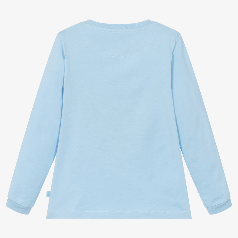 Mitch & Son-Boys Light Blue Cotton Jersey Top | Childrensalon Outlet