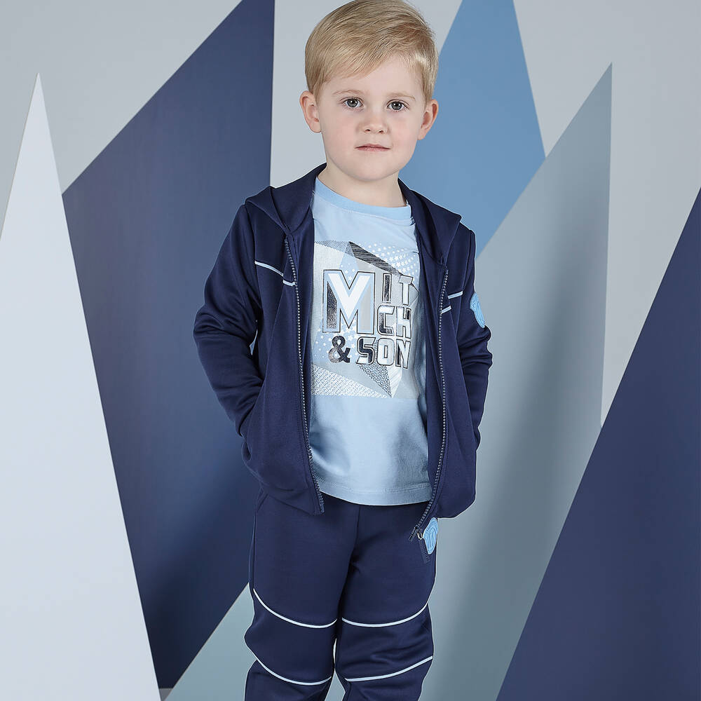 Mitch & Son-Boys Light Blue Cotton Jersey Top | Childrensalon Outlet