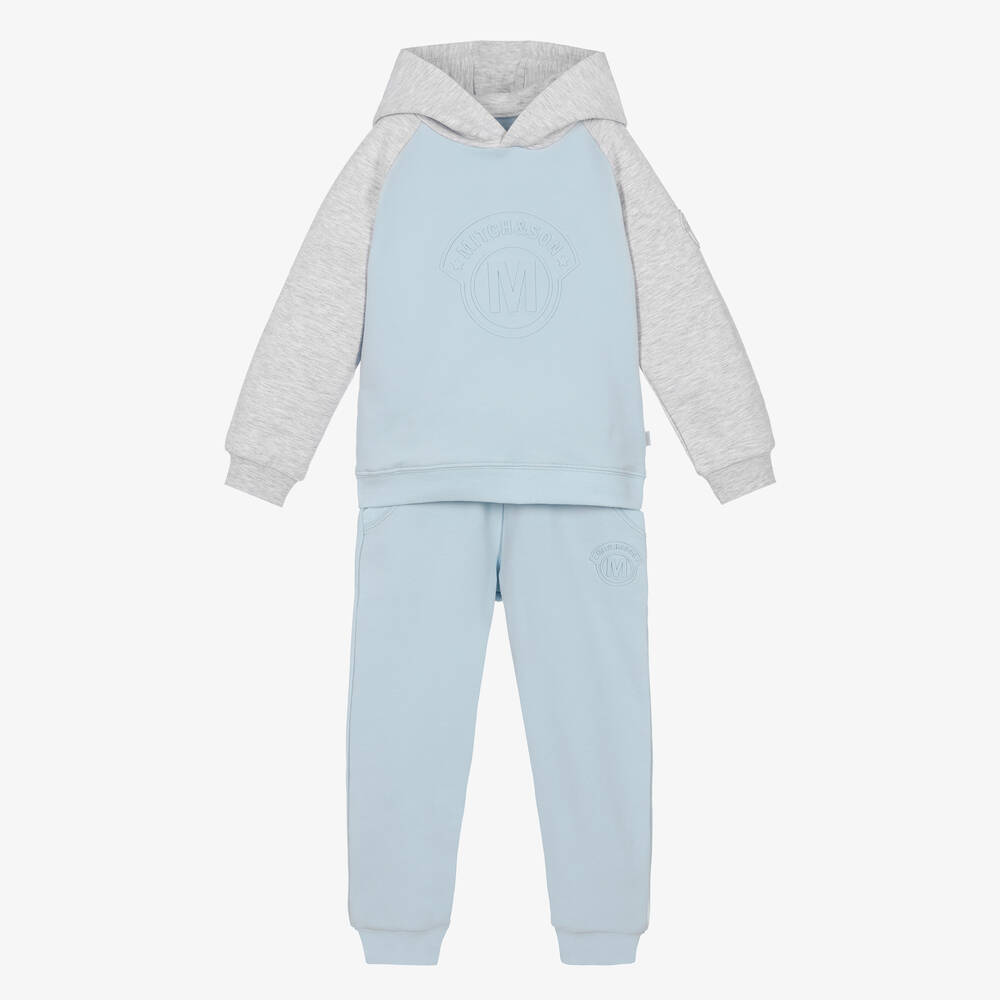 Mitch & Son - Survêtement bleu et gris en coton | Childrensalon