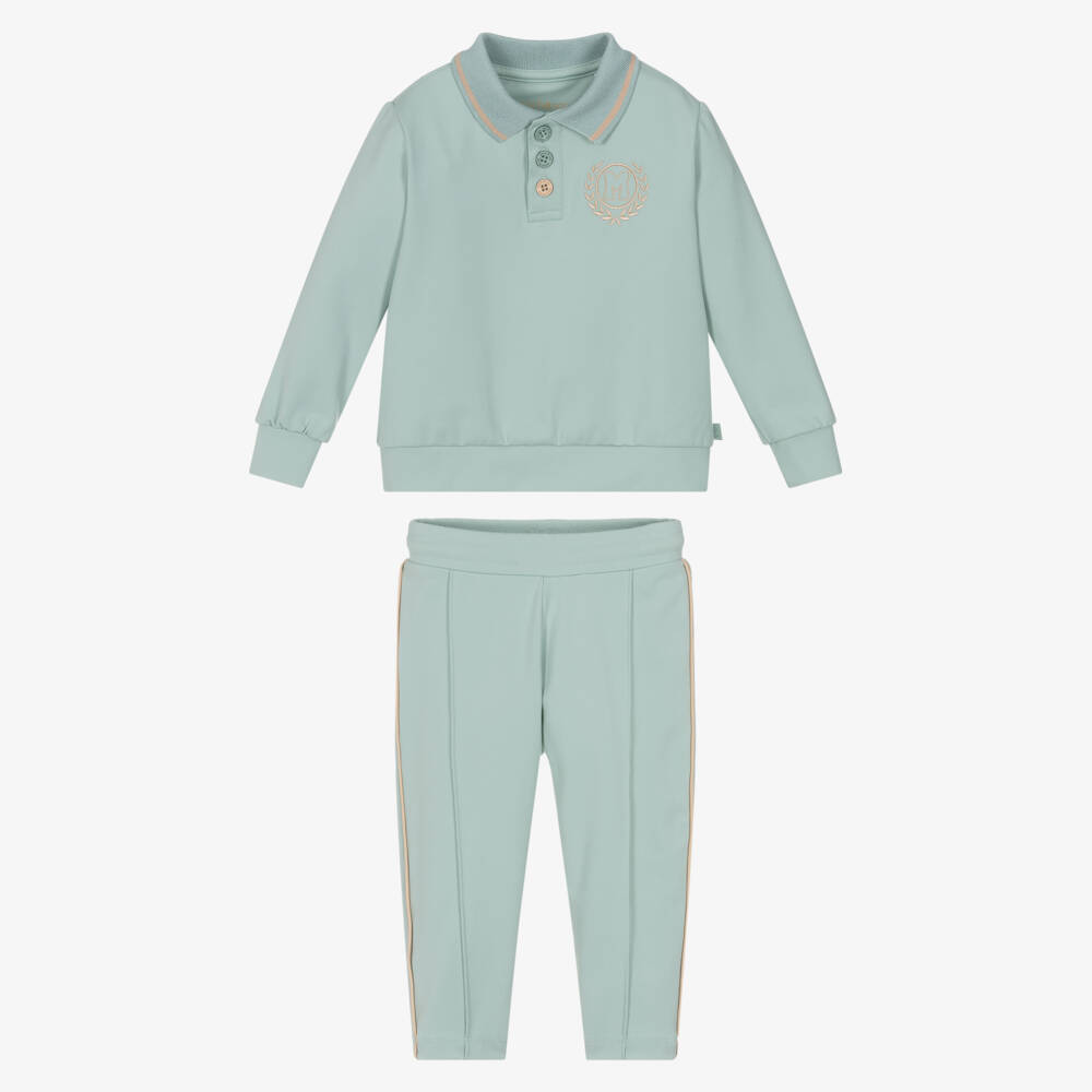 Mitch & Son-بدلة رياضية بولو خضراء فاتحة للأولاد | Childrensalon Outlet