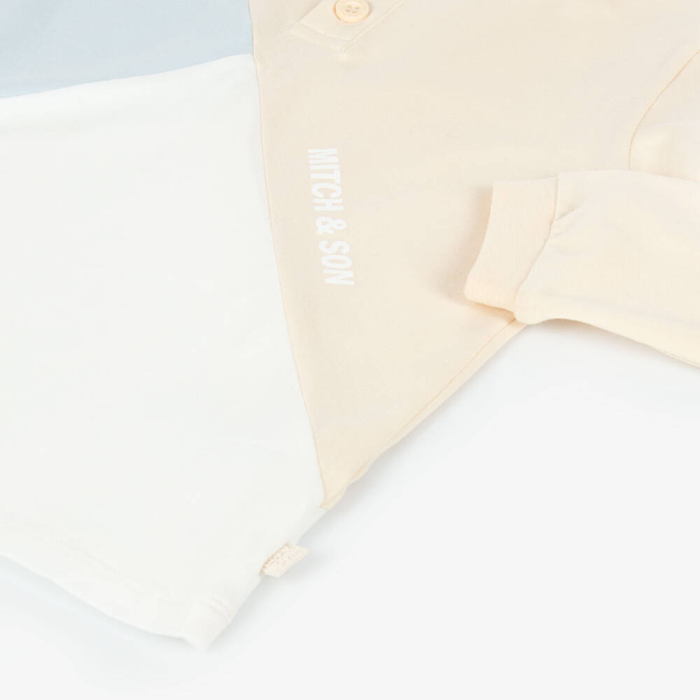 Mitch & Son-Boys Long Sleeve Colourblock Polo | Childrensalon Outlet
