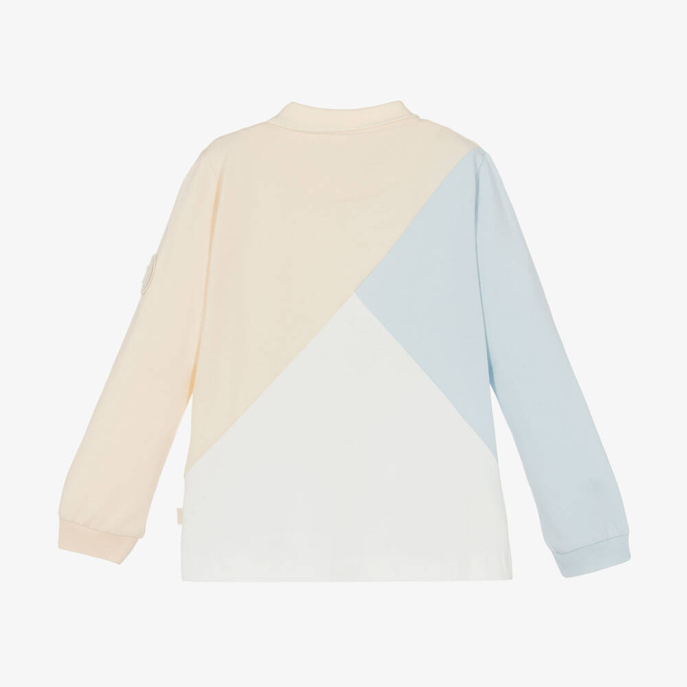 Mitch & Son-Boys Long Sleeve Colourblock Polo | Childrensalon Outlet