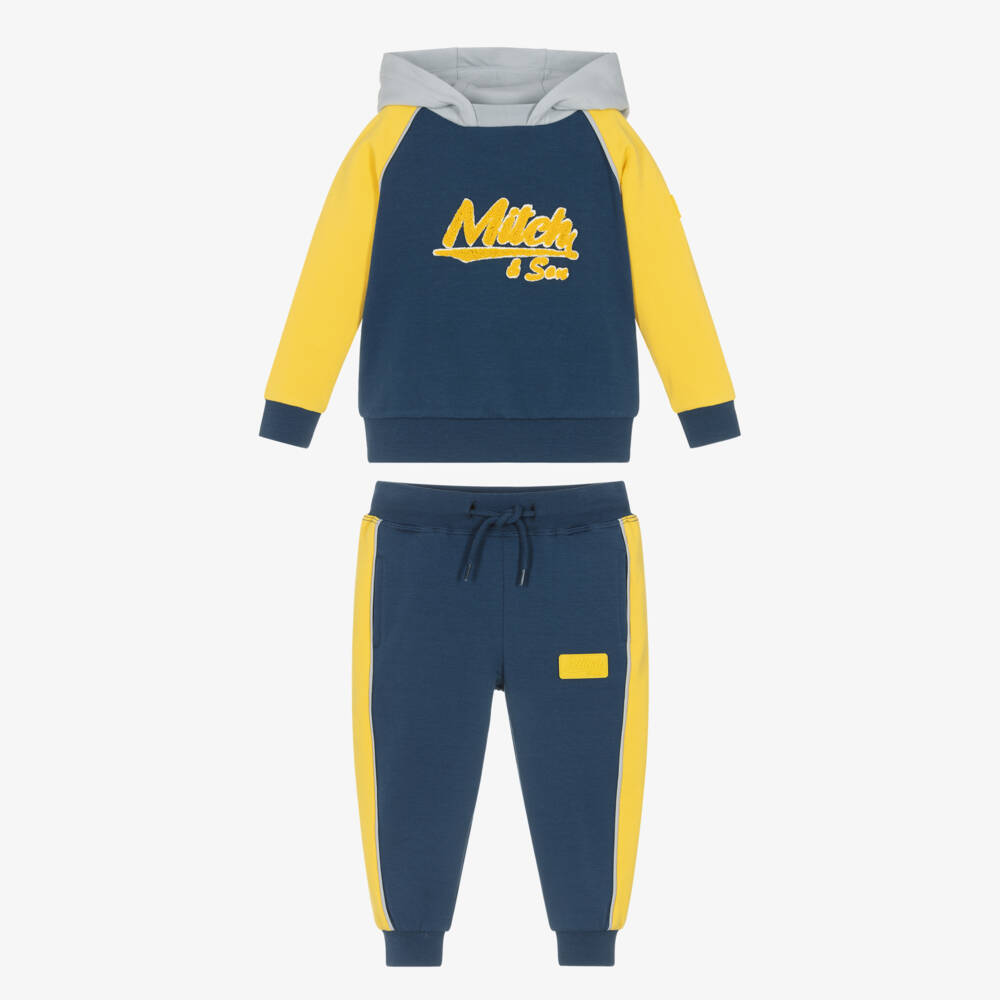 Mitch & Son-Комплект синий и жёлтый худи для мальчиков | Childrensalon Outlet