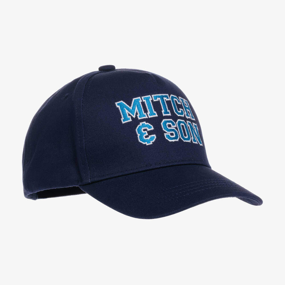 Mitch & Son - Boys Navy Blue Cotton Cap  | Childrensalon