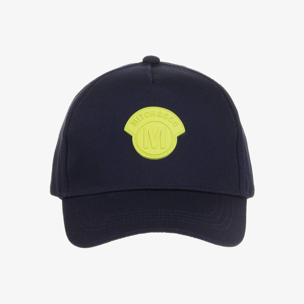 Mitch & Son-Boys Navy Blue Cotton Cap | Childrensalon Outlet