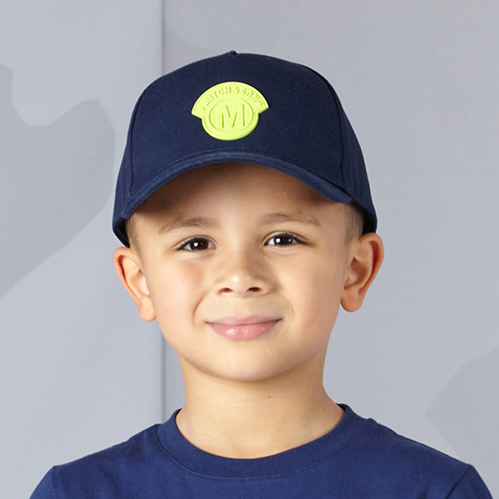 Mitch & Son-Boys Navy Blue Cotton Cap | Childrensalon Outlet
