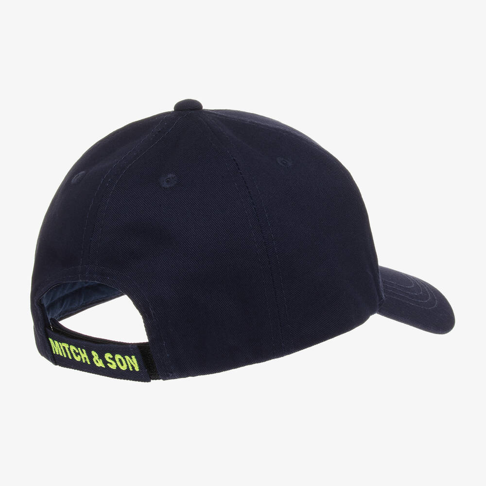 Mitch & Son-Boys Navy Blue Cotton Cap | Childrensalon Outlet