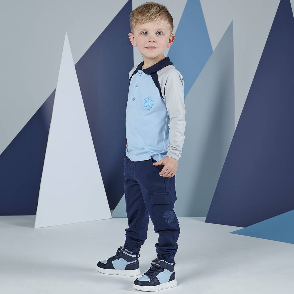 Mitch & Son-جوغرز كارغو قطن جيرسي لون كحلي للأولاد | Childrensalon Outlet