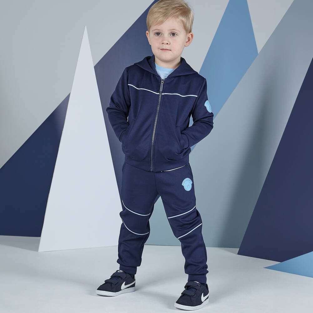 Mitch Son Boys Navy Blue Cotton Tracksuit Childrensalon Outlet