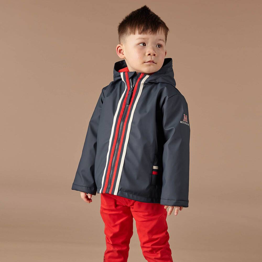 Navy raincoat boys best sale