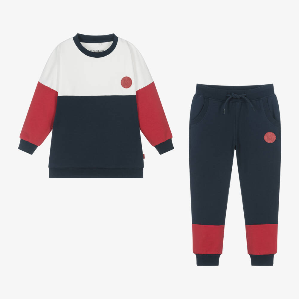 Mitch & Son-Boys Navy Colourblock Outfit | Childrensalon Outlet