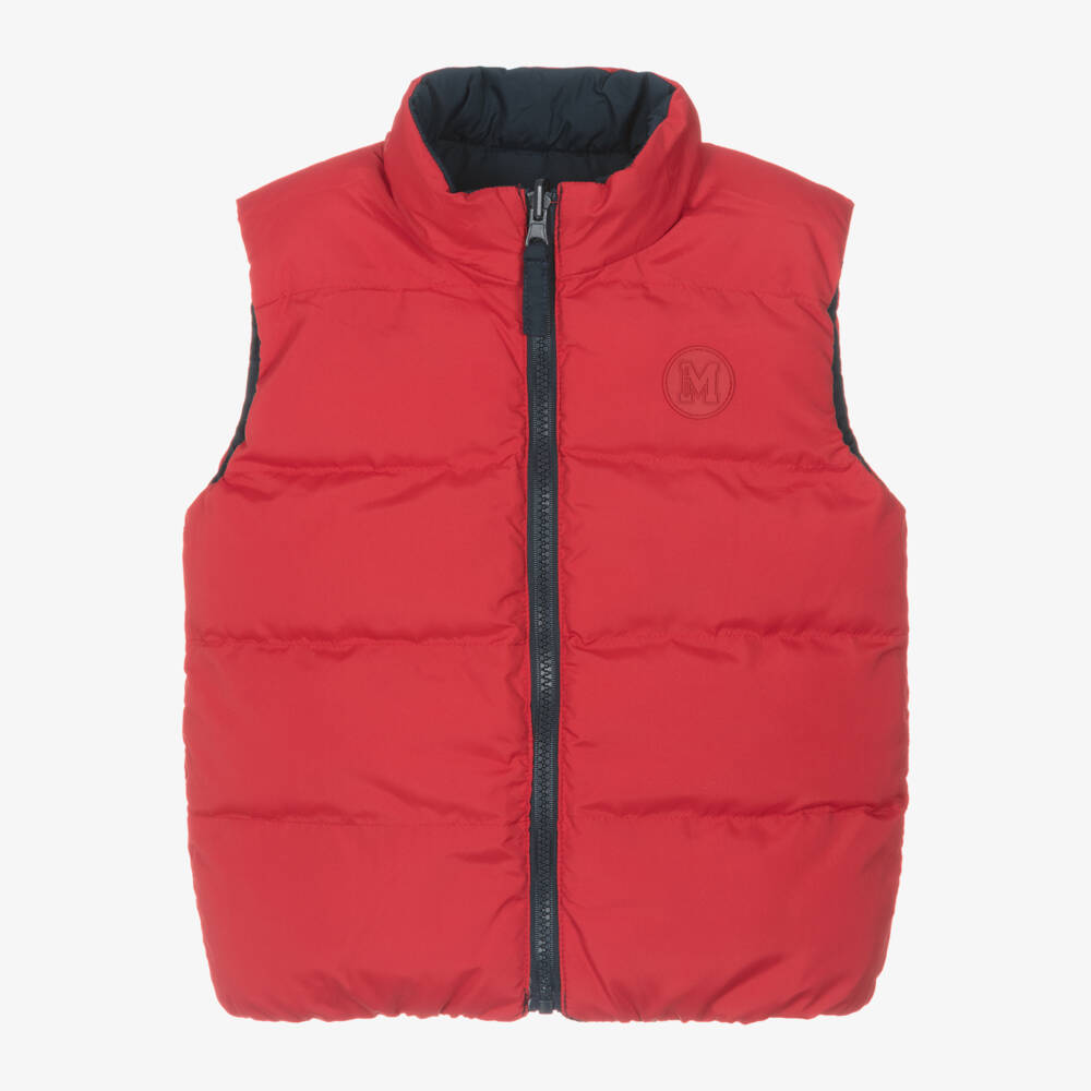 Mitch & Son-Boys Navy & Scarlet Reversible Vest | Childrensalon Outlet