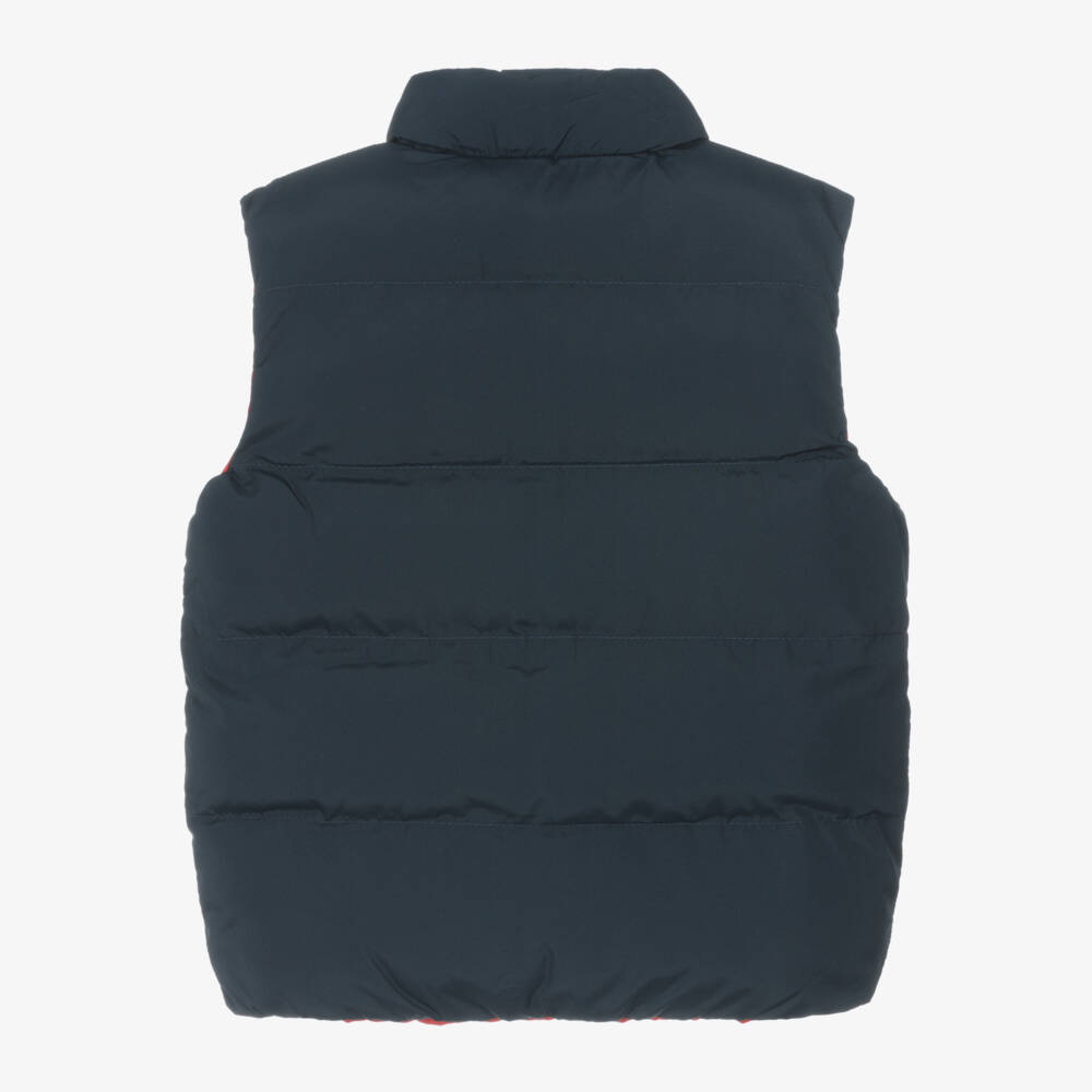 Mitch & Son-Boys Navy & Scarlet Reversible Vest | Childrensalon Outlet