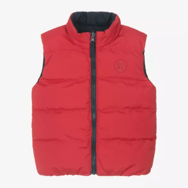 Mitch & Son-Boys Navy & Scarlet Reversible Vest | Childrensalon Outlet
