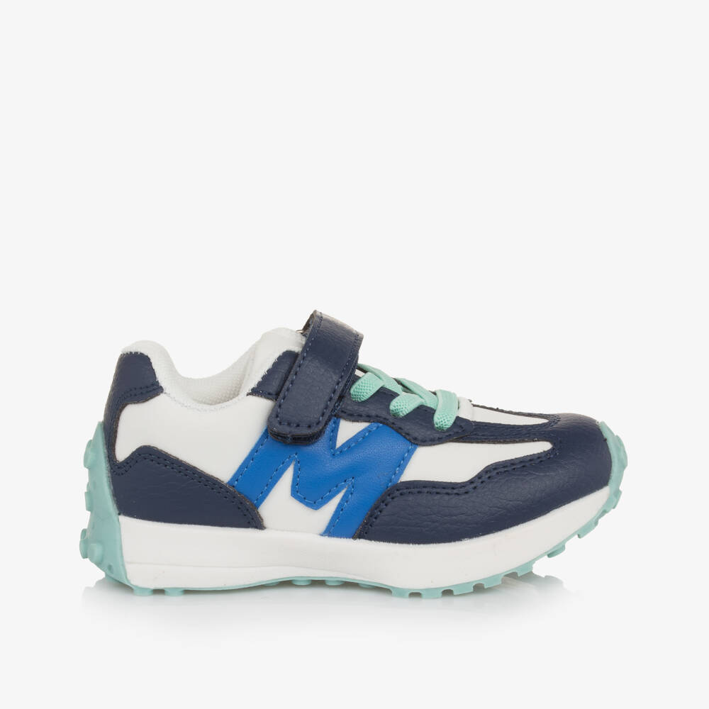 Mitch & Son-Boys' Navy & White Velcro Sneakers | Childrensalon Outlet