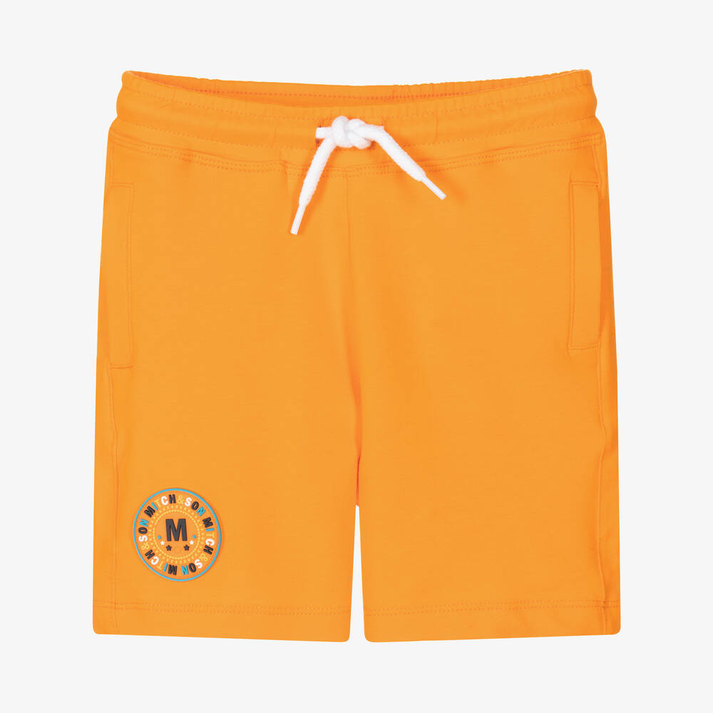 Mitch & Son - Boys Orange Cotton Jersey Shorts | Childrensalon