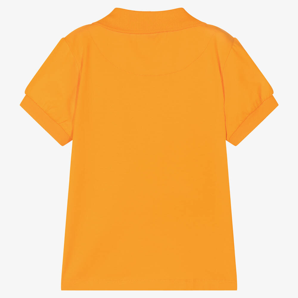 Mitch & Son-Boys Orange Cotton Polo Shirt | Childrensalon Outlet