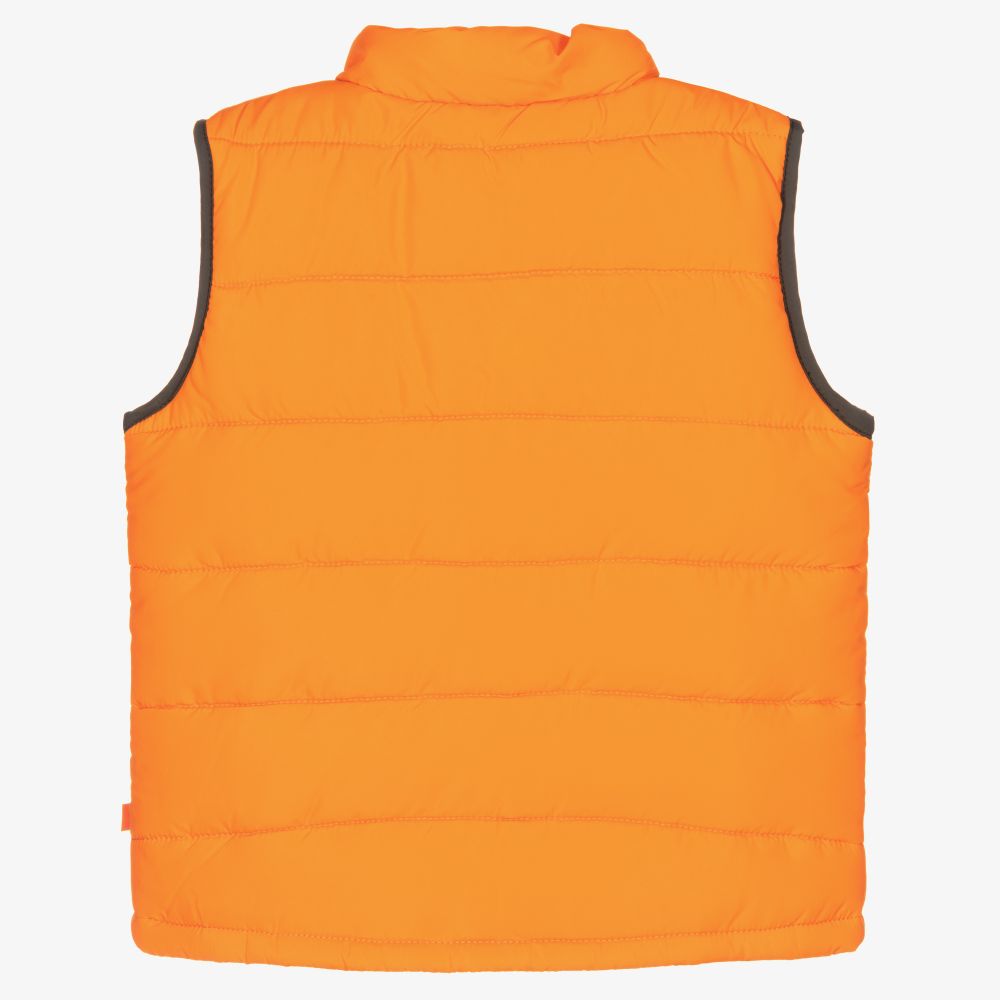 ميتش آند سون-Boys Orange Puffer Gilet | Childrensalon Outlet