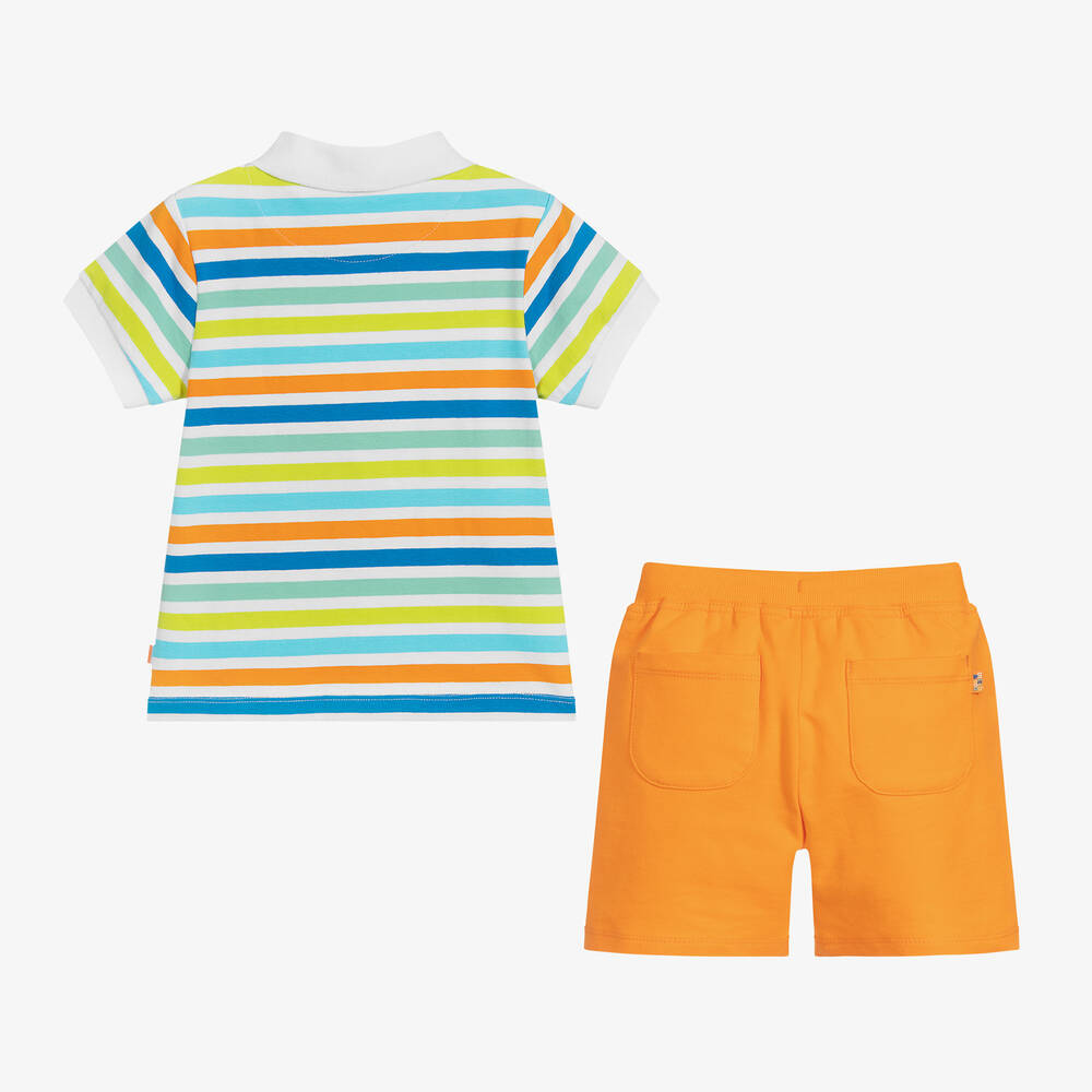 Mitch & Son-Boys Orange Shorts Set | Childrensalon Outlet