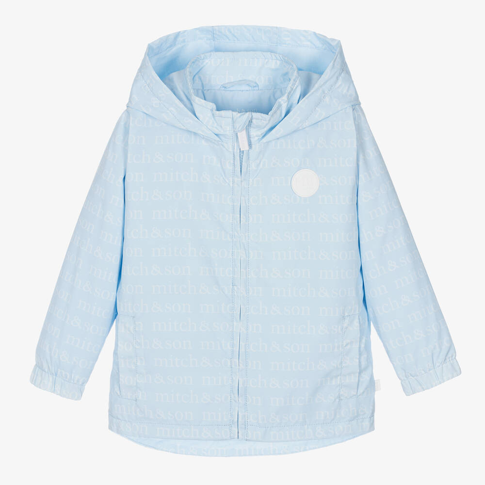 Mitch & Son-Boys Pale Blue Hooded Jacket | Childrensalon Outlet