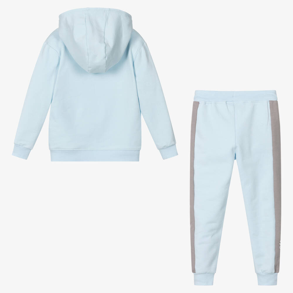 Mitch & Son-Boys Pale Blue Hooded Tracksuit | Childrensalon Outlet