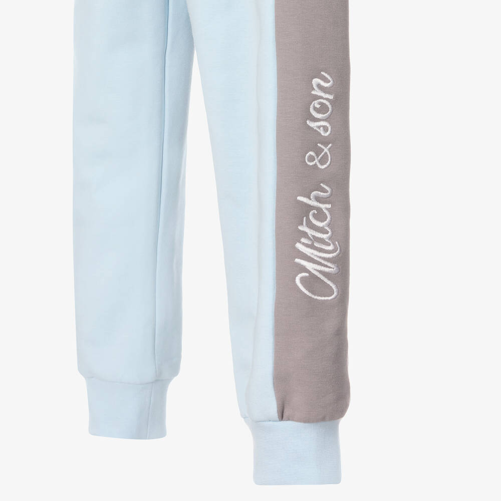 Mitch & Son-Boys Pale Blue Hooded Tracksuit | Childrensalon Outlet