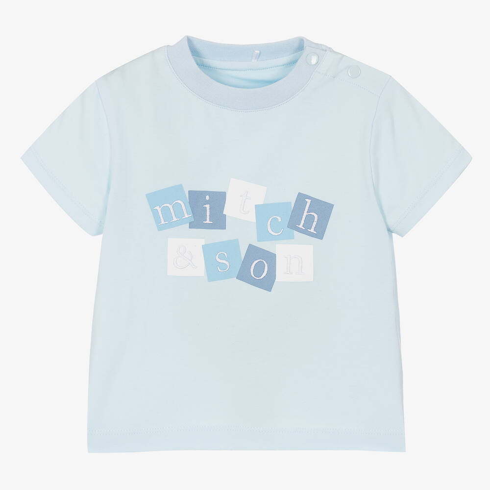 Mitch & Son - T-shirt bleu pâle garçon | Childrensalon
