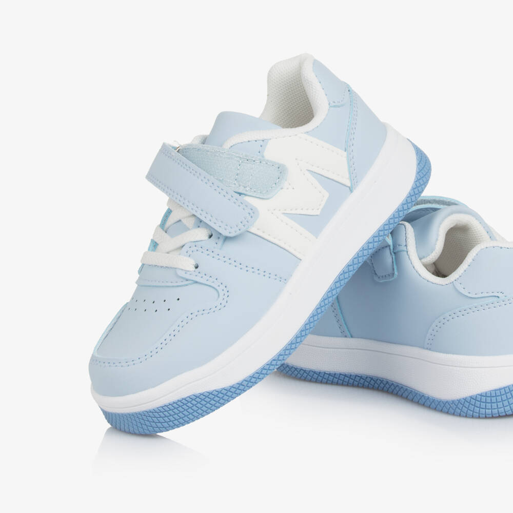 Mitch & Son-Boys Pale Blue Monogram Trainers | Childrensalon Outlet