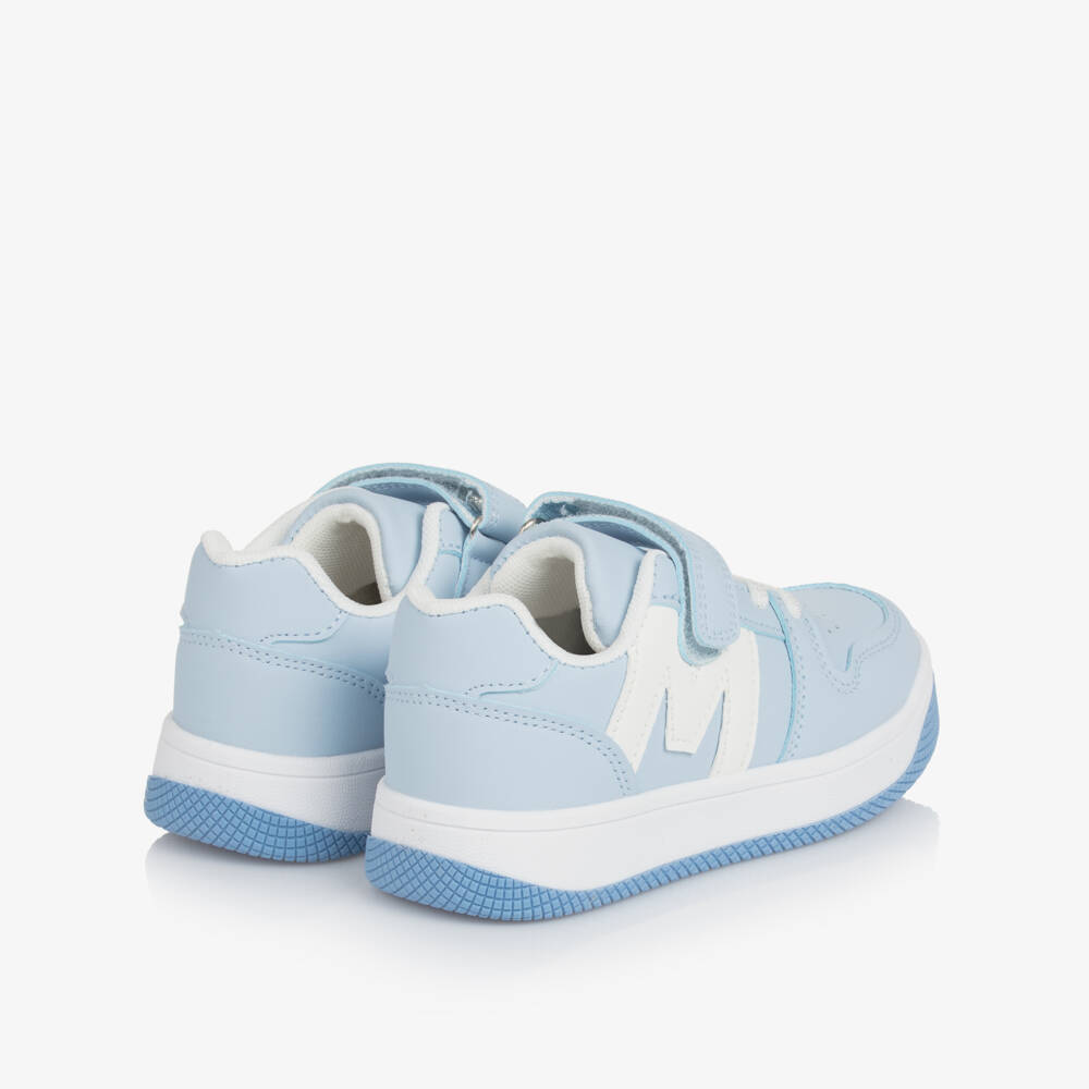 Mitch & Son-Boys Pale Blue Monogram Trainers | Childrensalon Outlet