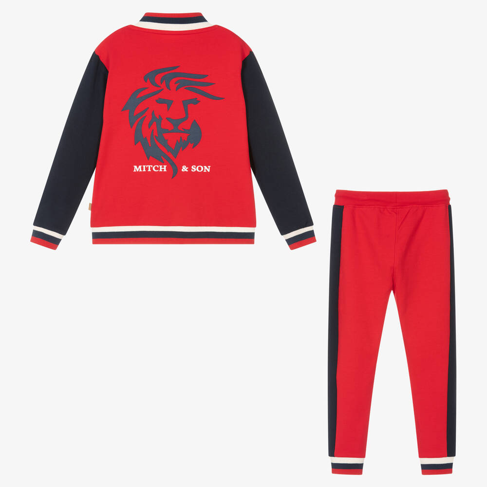 Mitch & Son-Boys Red & Blue Tracksuit | Childrensalon Outlet
