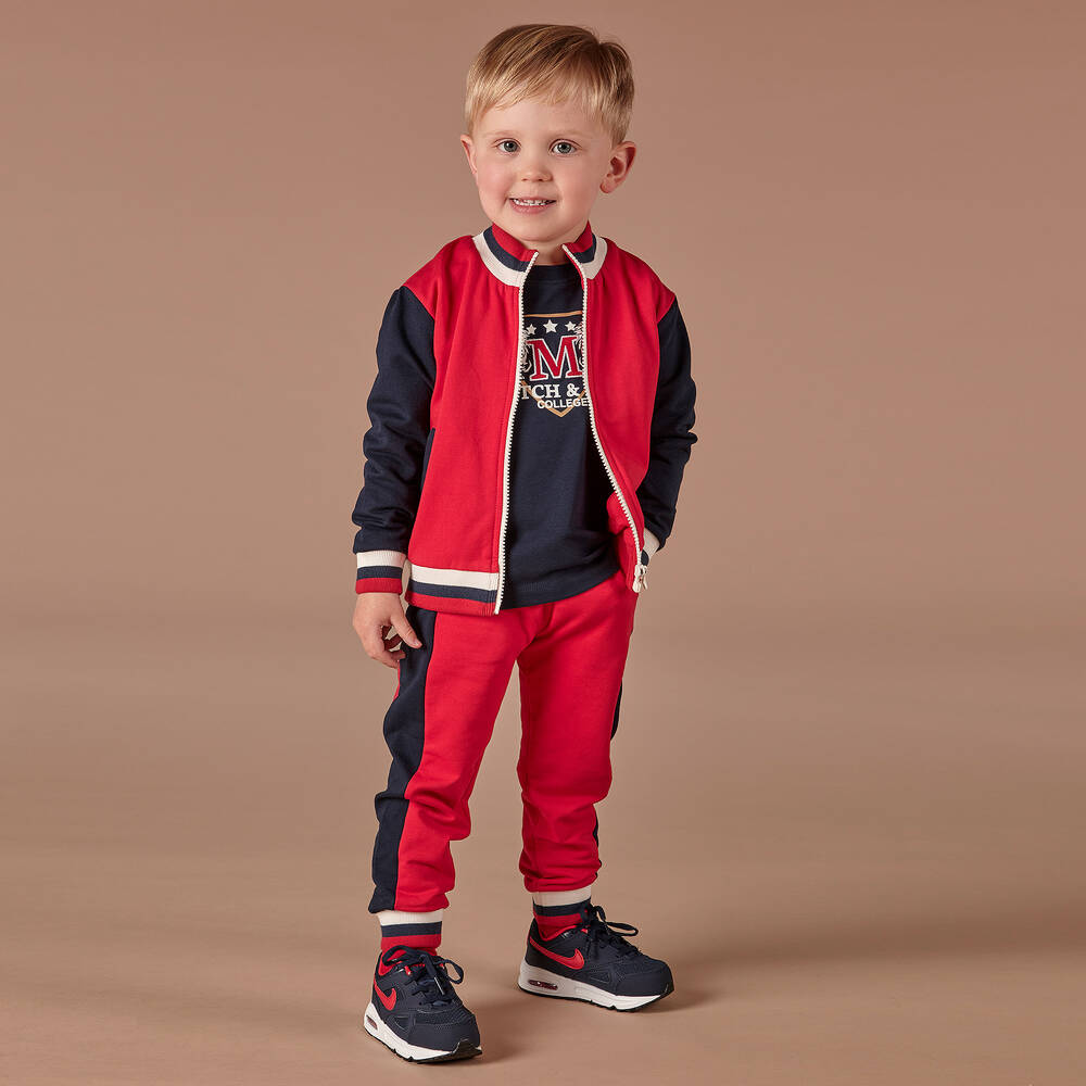 Mitch & Son-Boys Red & Blue Tracksuit | Childrensalon Outlet