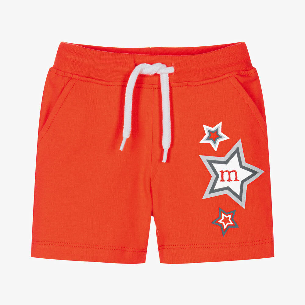 Mitch & Son - Boys Red Cotton Logo Shorts | Childrensalon