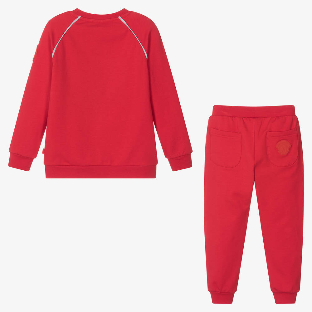 Mitch & Son-Boys Red Cotton Tracksuit | Childrensalon Outlet