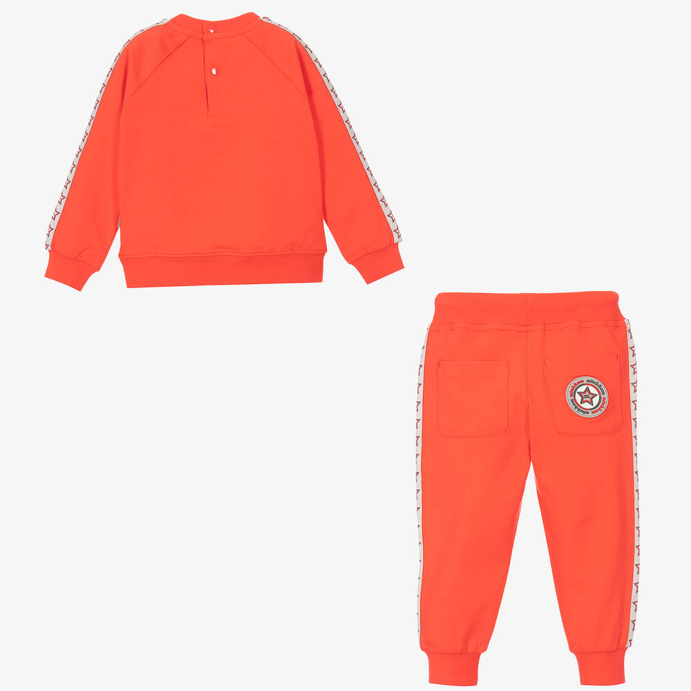 Mitch & Son-Boys Red Graphic Logo Tracksuit | Childrensalon Outlet