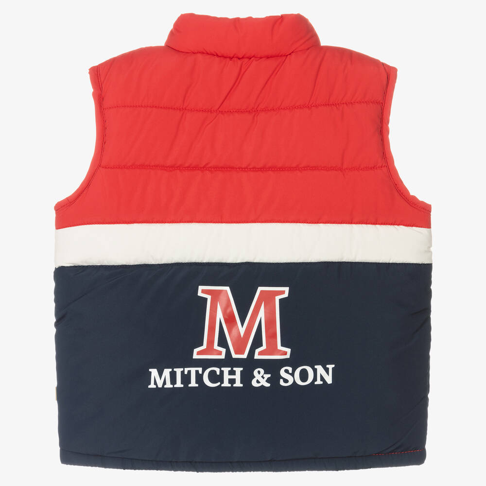 Mitch & Son-Красный пуховый жилет для мальчиков | Childrensalon Outlet