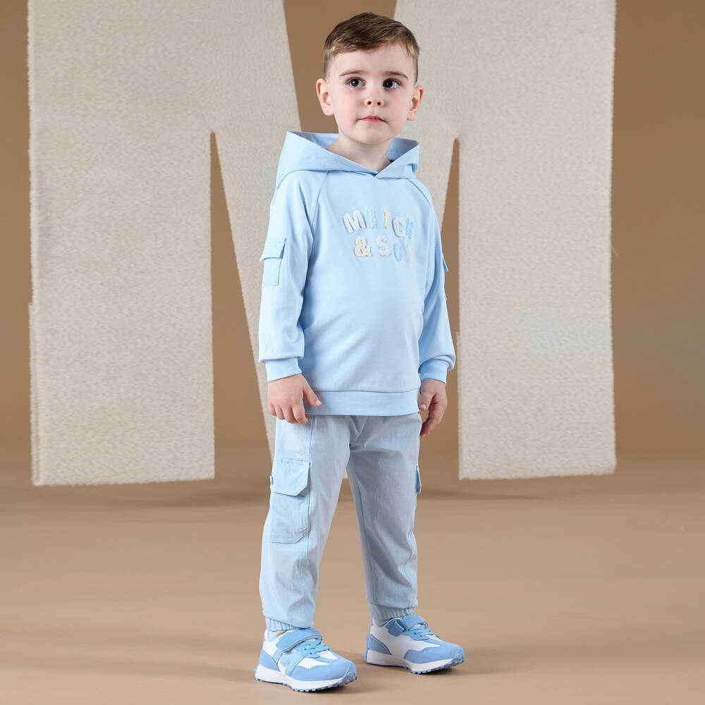 Mitch & Son-Boys Sky Cargo Trousers | Childrensalon Outlet
