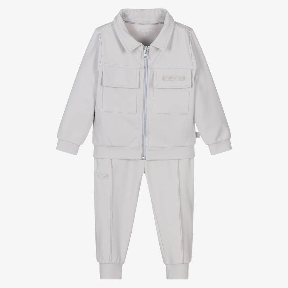 Mitch & Son-Boys Smart Grey Jersey Set | Childrensalon Outlet
