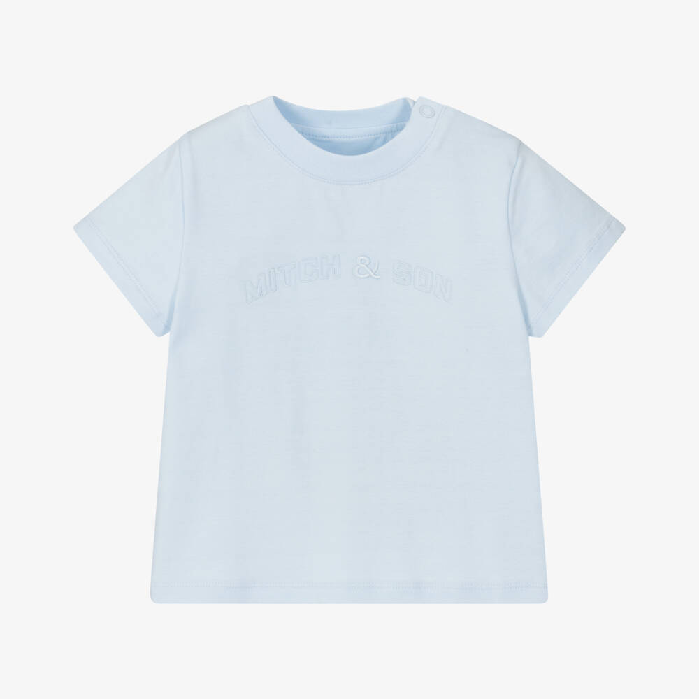 Mitch & Son-Boys Soft Blue Jersey Tee | Childrensalon Outlet
