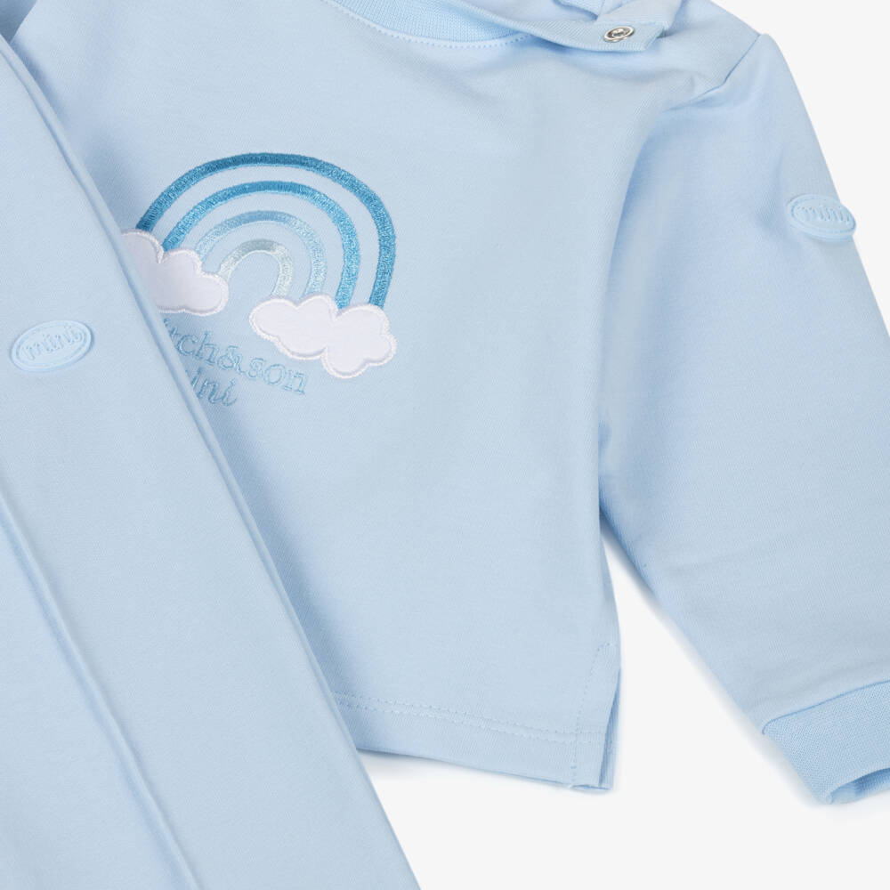 Mitch & Son-Boys Soft Blue Jersey Tracksuit | Childrensalon Outlet