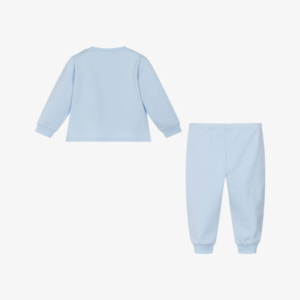 Mitch & Son-Boys Soft Blue Jersey Tracksuit | Childrensalon Outlet