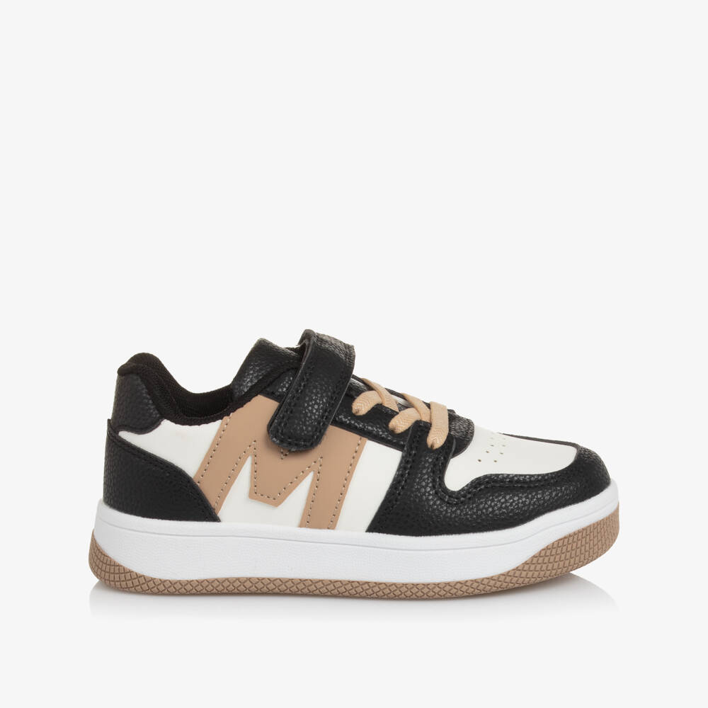 Mitch & Son-Boys Sporty Black & White Trainers | Childrensalon Outlet