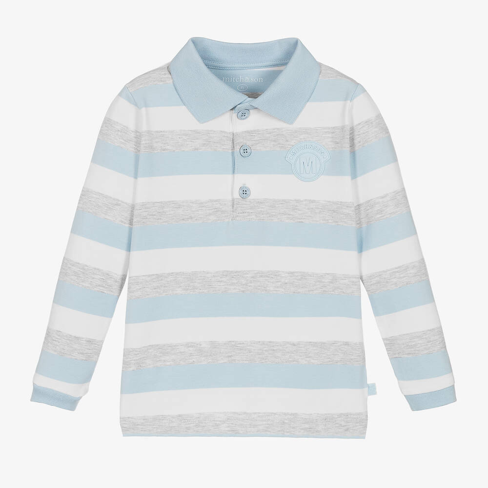 Mitch & Son - Polo rayé en jersey de coton garçon | Childrensalon