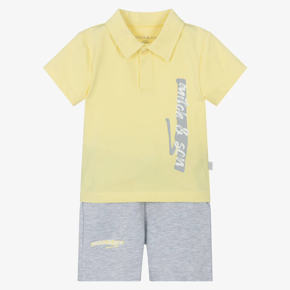 Mitch & Son-Boys Sunny & Slate Cotton Ensemble | Childrensalon Outlet