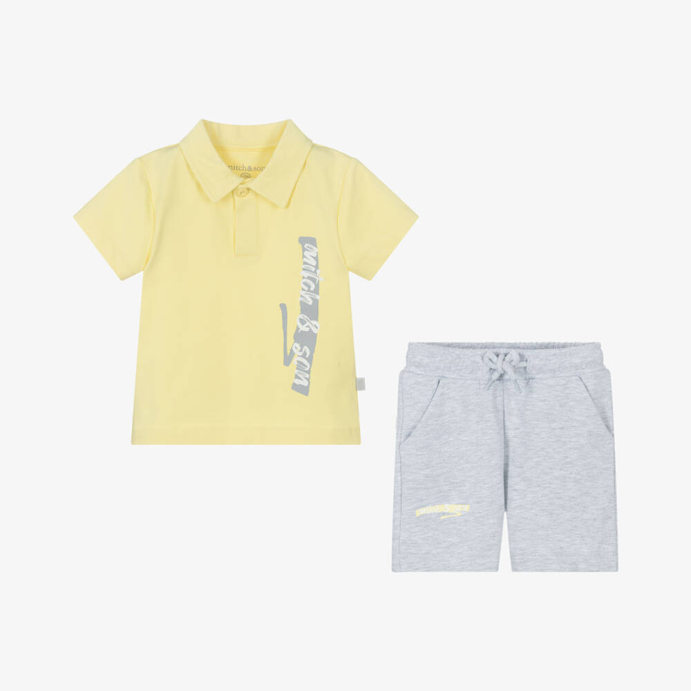 Mitch & Son-Boys Sunny & Slate Cotton Ensemble | Childrensalon Outlet
