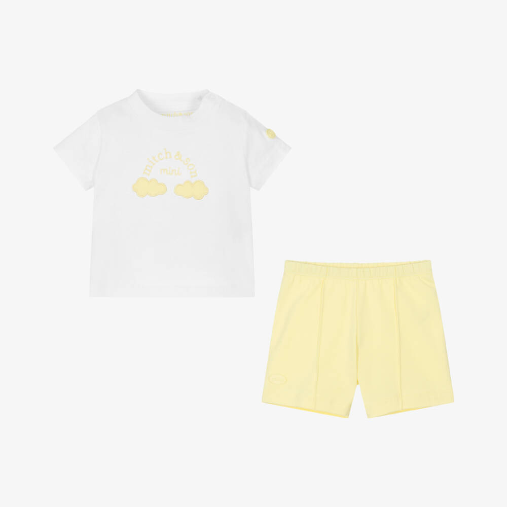 Mitch & Son-شورت جيرسي مزدوج للأولاد بلون الشمس | Childrensalon Outlet