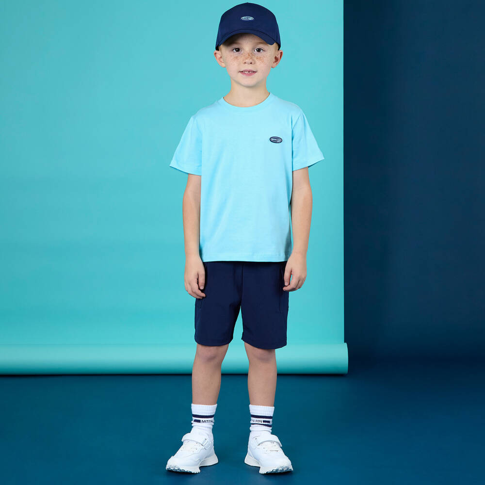 Mitch & Son-Boys Turquoise Cotton Tee Delight | Childrensalon Outlet