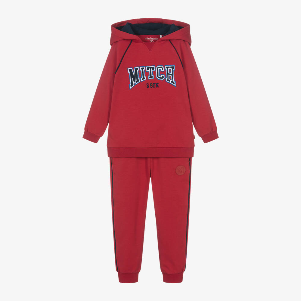 Mitch & Son-Красный хлопковый спортивный костюм Varsity для мальчиков | Childrensalon Outlet